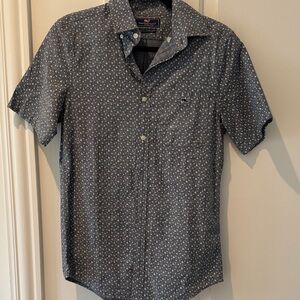 Vineyard Vines Blue Patterned Button-Down Shirt
